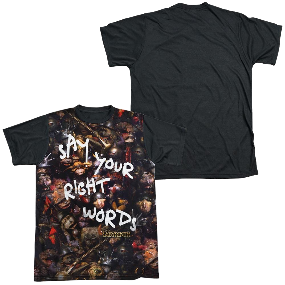 Labyrinth Right Words Men's Black Back T-Shirt Men's Black Back T-Shirt Labyrinth
