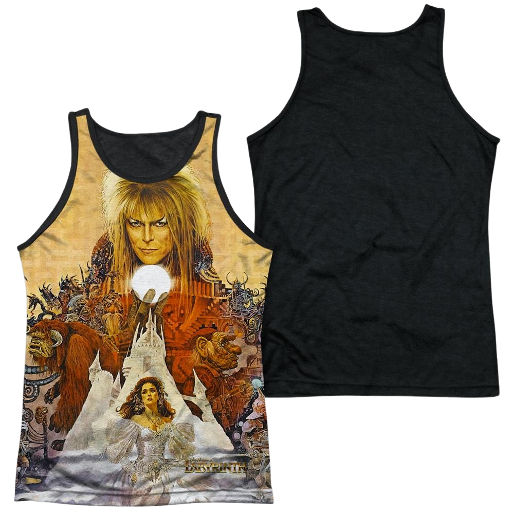 Labyrinth Cover Art Men's Black Back Tank Men's Black Back Tank Labyrinth