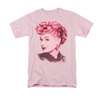 Pink men's regular fit t-shirt with I Love Lucy Beautiful graphic