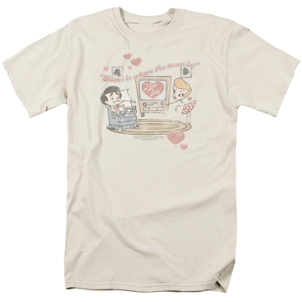 I Love Lucy Home Is Where The Heart Is Men's Regular Fit T-Shirt Men's Regular Fit T-Shirt I Love Lucy