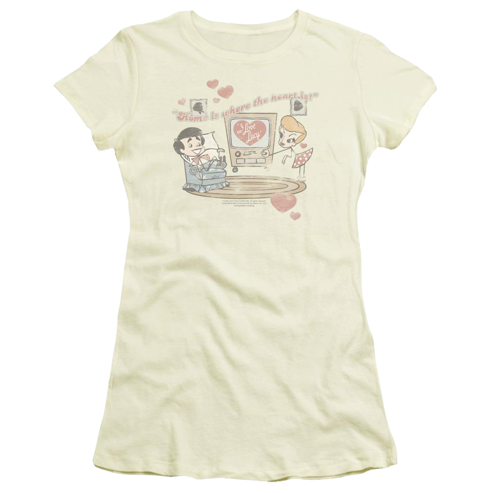 I Love Lucy Home Is Where The Heart Is Juniors T-Shirt Juniors T-Shirt I Love Lucy