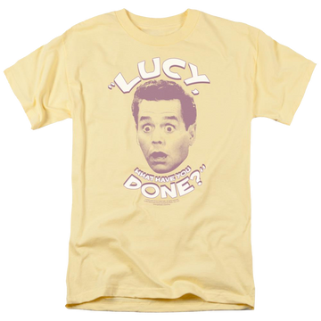 Banana men's regular fit t-shirt with I Love Lucy What Have You Done graphic