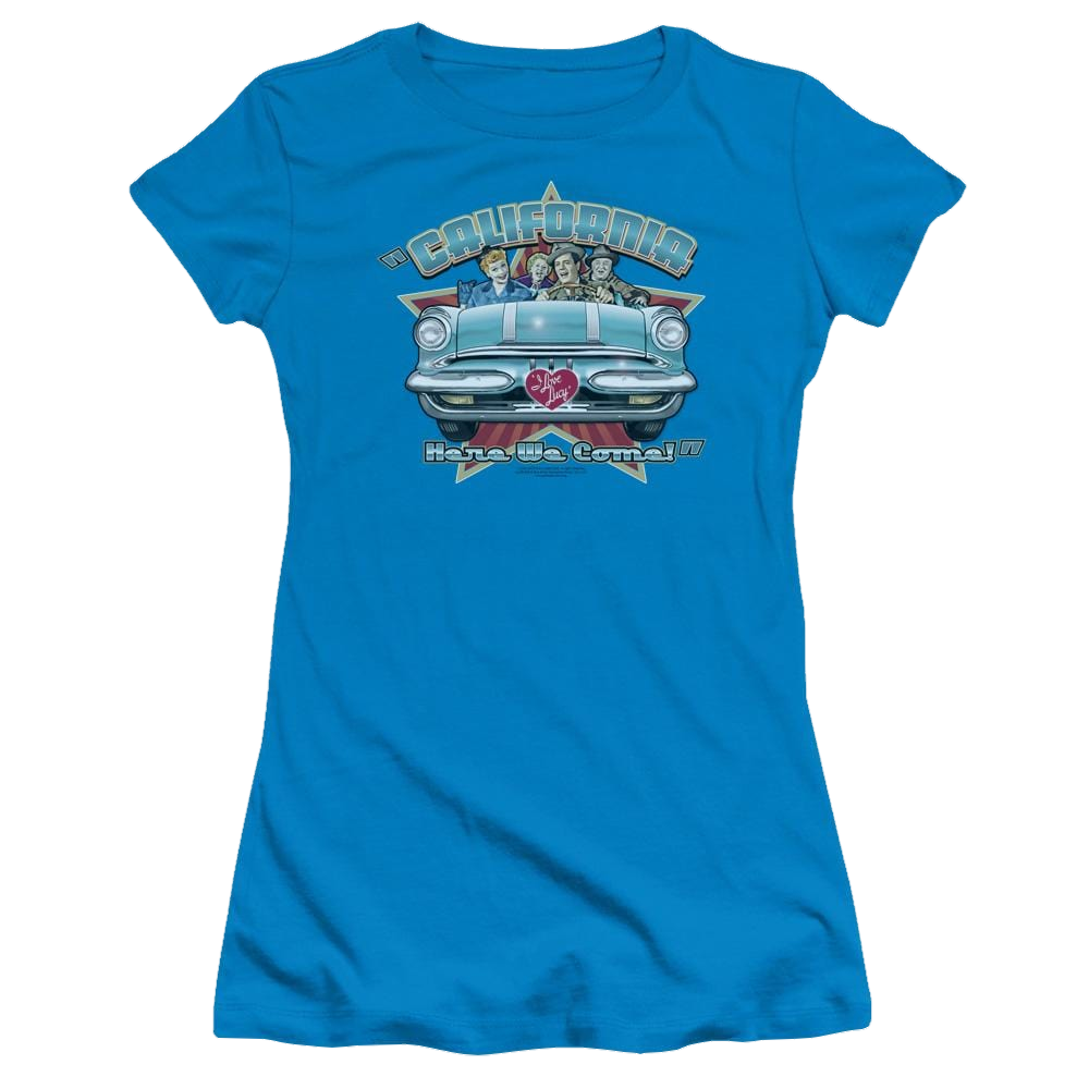 I Love Lucy California Here We Come Juniors T-Shirt Juniors T-Shirt I Love Lucy