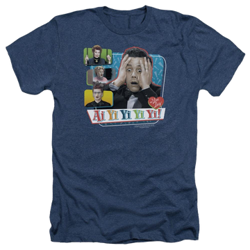 Navy men's heather t-shirt with I Love Lucy Ai Yi Yi Yi Yi graphic
