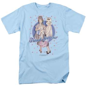 Light blue men's regular fit t-shirt with I Love Lucy Trend Setters graphic