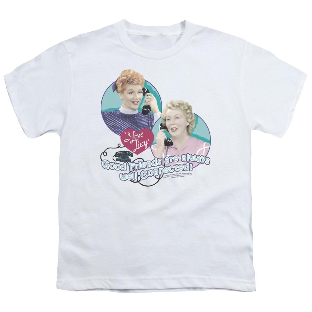 I Love Lucy Always Connected Youth T-Shirt (Ages 8-12) Youth T-Shirt (Ages 8-12) I Love Lucy