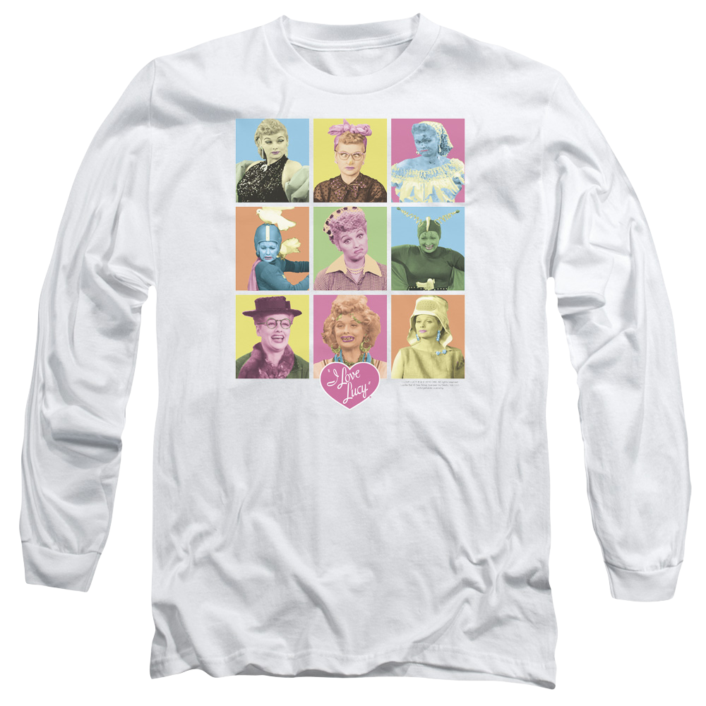 I Love Lucy So Many Faces Men's Long Sleeve T-Shirt Men's Long Sleeve T-Shirt I Love Lucy