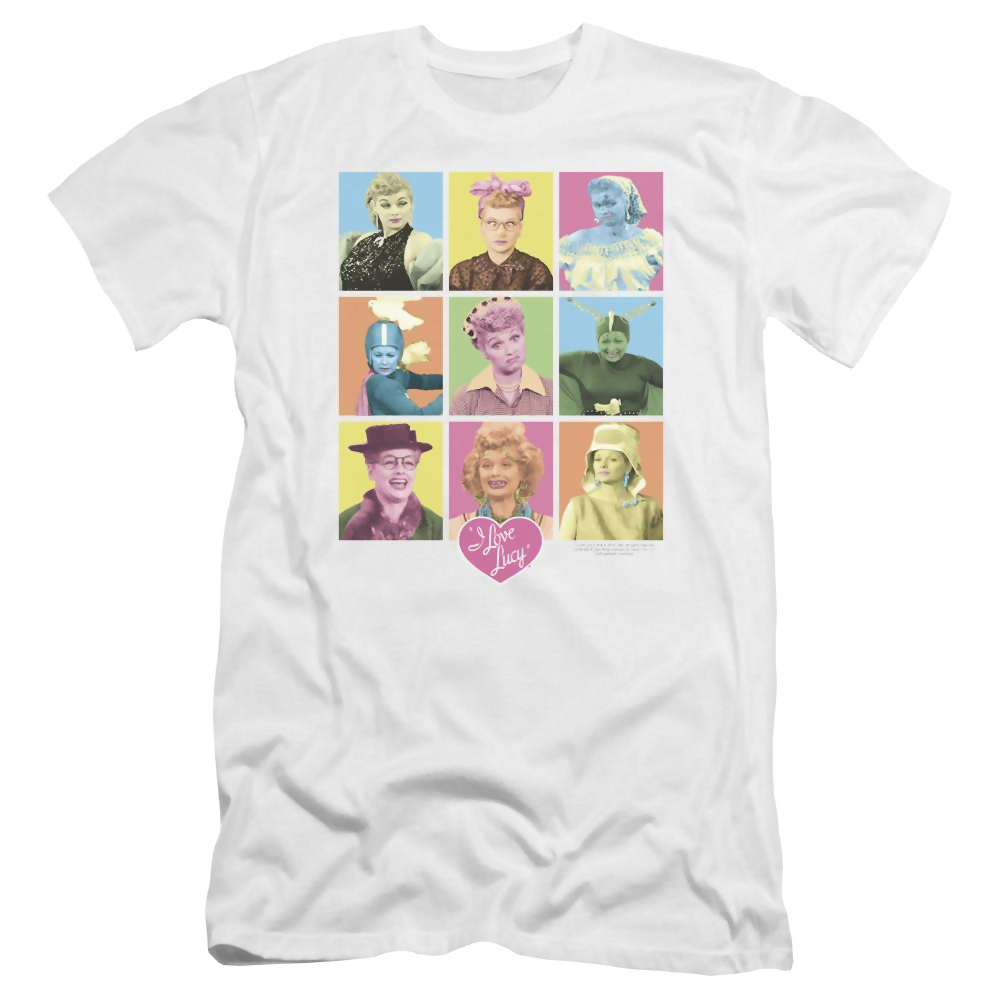I Love Lucy So Many Faces Men's Premium Slim Fit T-Shirt Men's Premium Slim Fit T-Shirt I Love Lucy