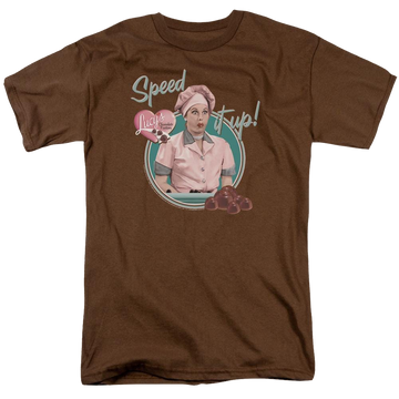 Coffee men's regular fit t-shirt with I Love Lucy Speed It Up graphic