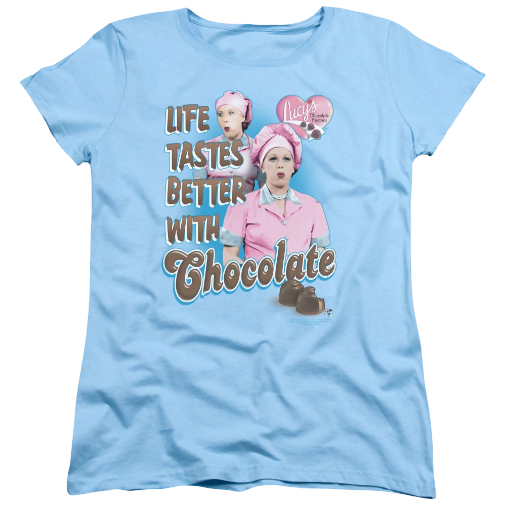 I Love Lucy Better With Chocolate Women's T-Shirt Women's T-Shirt I Love Lucy