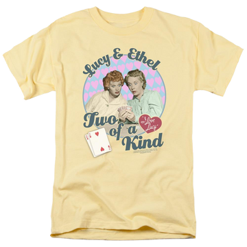 Banana men's regular fit t-shirt with I Love Lucy Two Of A Kind graphic