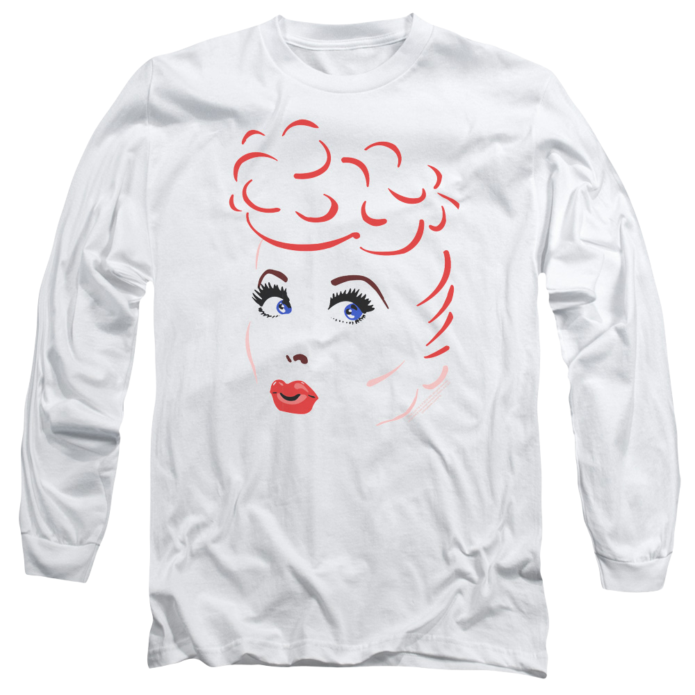 I Love Lucy Lines Face Men's Long Sleeve T-Shirt Men's Long Sleeve T-Shirt I Love Lucy