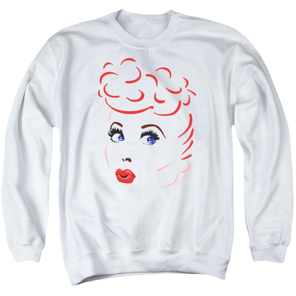 I Love Lucy Lines Face Men's Crewneck Sweatshirt Men's Crewneck Sweatshirt I Love Lucy