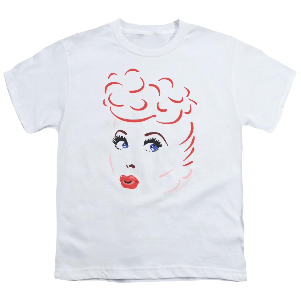 I Love Lucy Lines Face Youth T-Shirt (Ages 8-12) Youth T-Shirt (Ages 8-12) I Love Lucy
