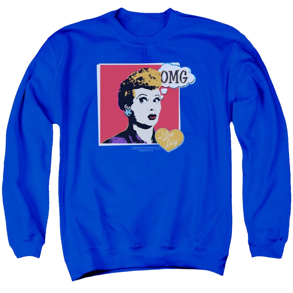 I Love Lucy I Love Worhol Omg Men's Crewneck Sweatshirt Men's Crewneck Sweatshirt I Love Lucy