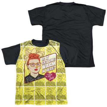 I Love Lucy Warm All Over youth black back t-shirt for ages 8 to 12