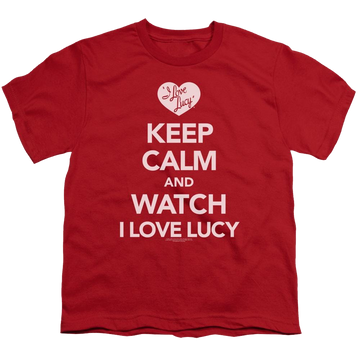 I Love Lucy Keep Calm And Watch Youth T-Shirt (Ages 8-12) Youth T-Shirt (Ages 8-12) I Love Lucy