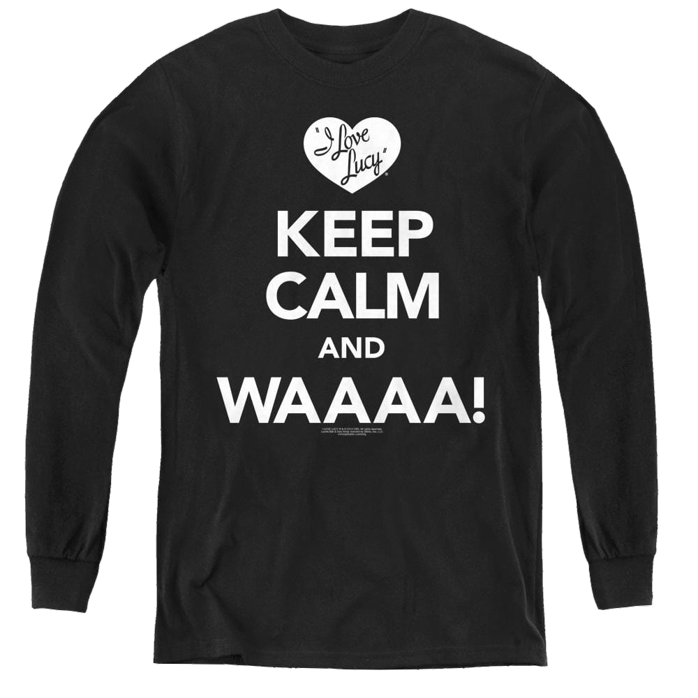I Love Lucy Keep Calm Waaa - Youth Long Sleeve T-Shirt Youth Long Sleeve T-Shirt I Love Lucy