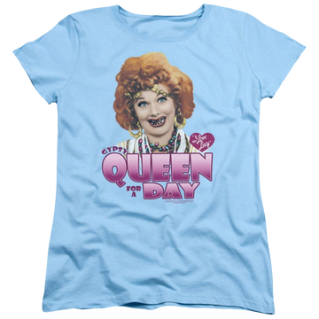 Light blue women's t-shirt with I Love Lucy Gypsy Queen graphic