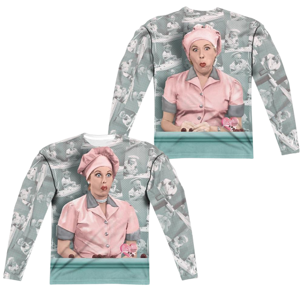 I Love Lucy Chocolate Belt Men's All-Over Print T-Shirt Men's All-Over Print Long Sleeve I Love Lucy
