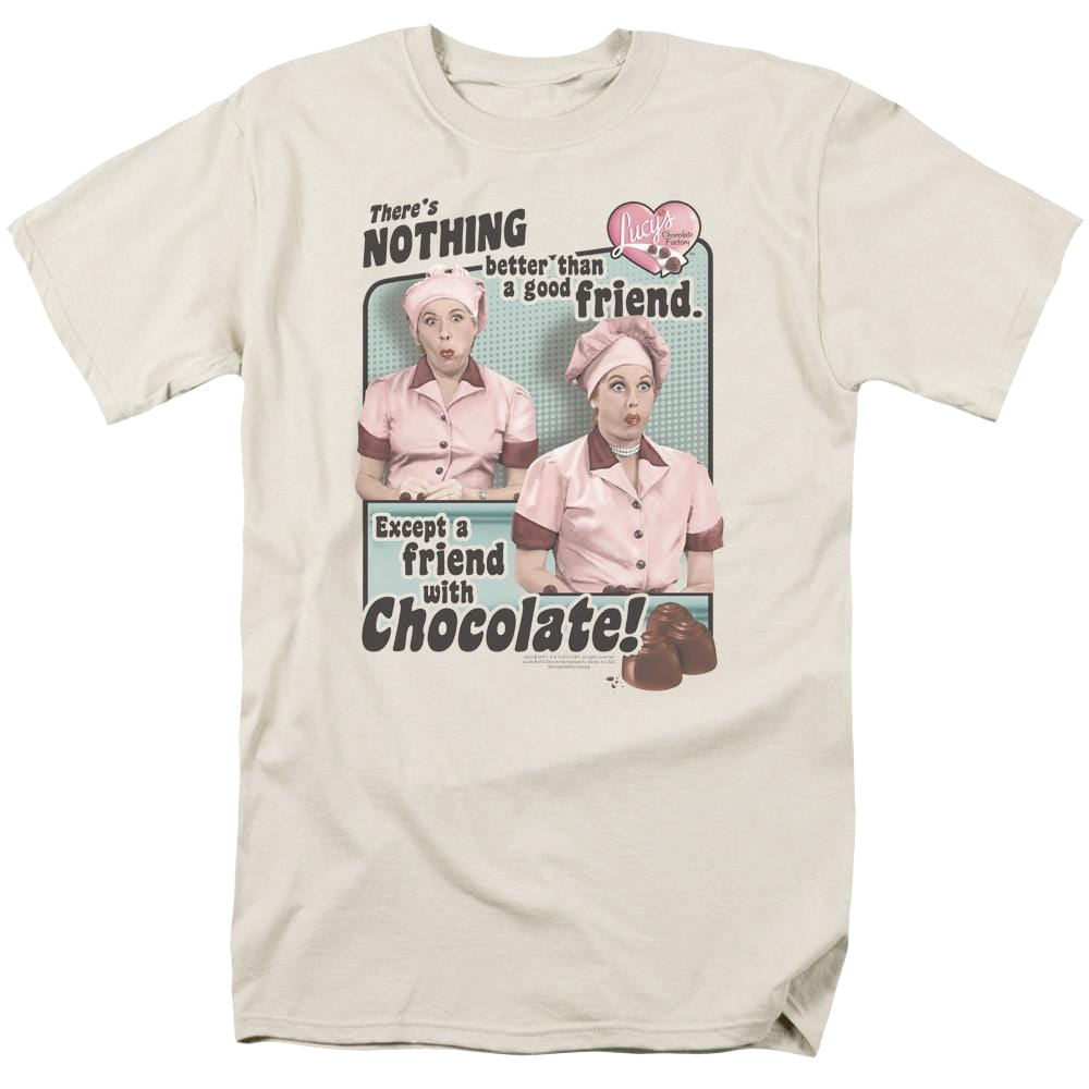 I Love Lucy Friends And Chocolate Men's Regular Fit T-Shirt Men's Regular Fit T-Shirt I Love Lucy
