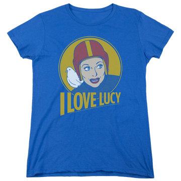 Royal women's t-shirt with I Love Lucy Lb Super Comic graphic