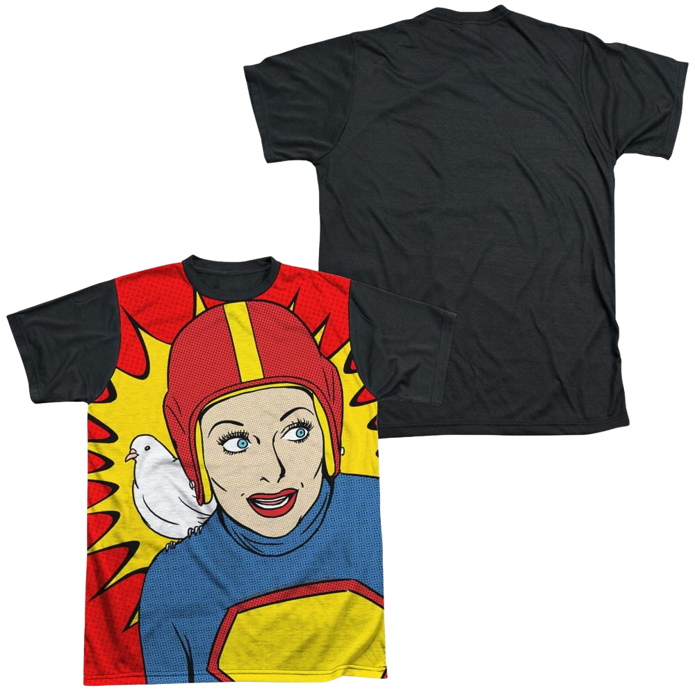 I Love Lucy Super Lucy Men's Black Back T-Shirt Men's Black Back T-Shirt I Love Lucy