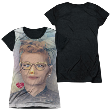 I Love Lucy Oh Nose Juniors Black Back T-Shirt Juniors Black Back T-Shirt I Love Lucy