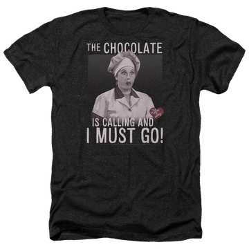 I Love Lucy Chocolate Calling Men's Heather T-Shirt Men's Heather T-Shirt I Love Lucy