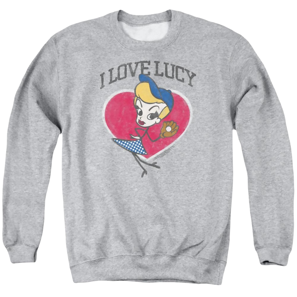 I Love Lucy Baseball Diva Men's Crewneck Sweatshirt Men's Crewneck Sweatshirt I Love Lucy