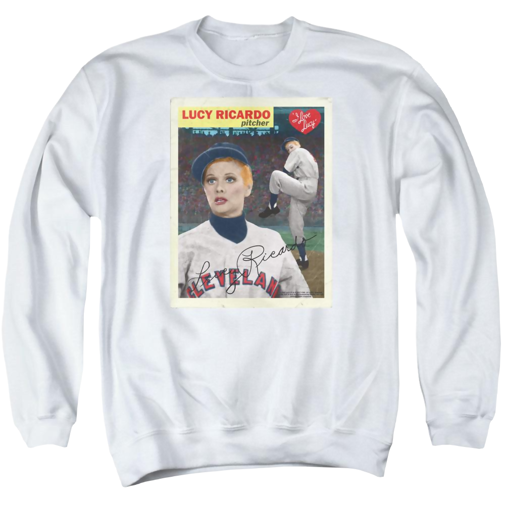 I Love Lucy Trading Card Men's Crewneck Sweatshirt Men's Crewneck Sweatshirt I Love Lucy