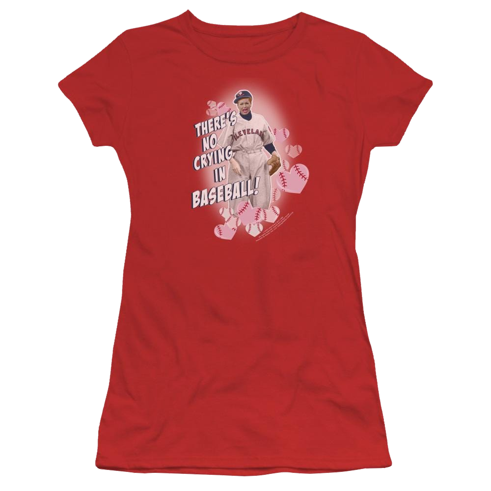 I Love Lucy No Crying In Baseball Juniors T-Shirt Juniors T-Shirt I Love Lucy