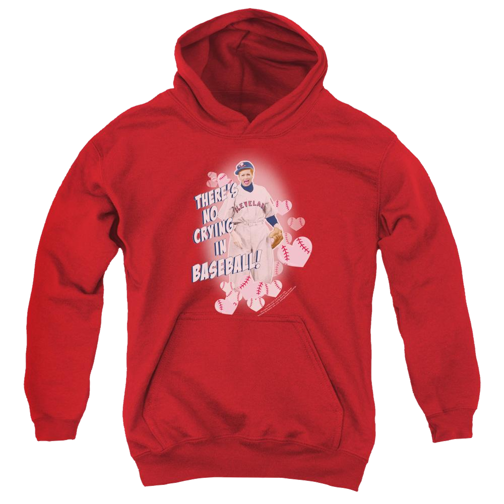I Love Lucy No Crying In Baseball Youth Hoodie (Ages 8-12) Youth Hoodie (Ages 8-12) I Love Lucy