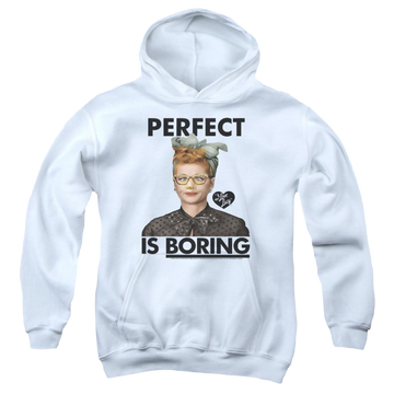I Love Lucy Perfect Is Boring Youth Hoodie (Ages 8-12) Youth Hoodie (Ages 8-12) I Love Lucy