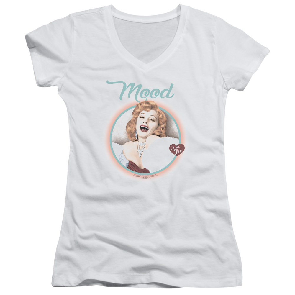 I Love Lucy Mood Juniors V-Neck T-Shirt Juniors V-Neck T-Shirt I Love Lucy