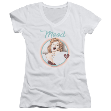 I Love Lucy Mood Juniors V-Neck T-Shirt Juniors V-Neck T-Shirt I Love Lucy