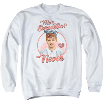 I Love Lucy Sarcastic Men's Crewneck Sweatshirt Men's Crewneck Sweatshirt I Love Lucy