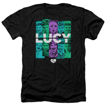 Charcoal men's heather t-shirt with I Love Lucy Shades Of Lucy graphic