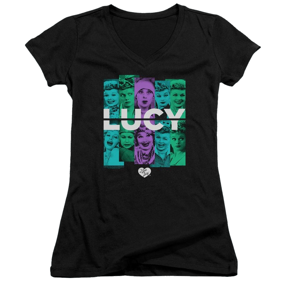 I Love Lucy Shades Of Lucy - Juniors V-Neck T-Shirt Juniors V-Neck T-Shirt I Love Lucy