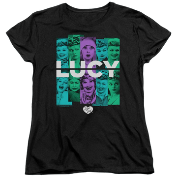 Black women's t-shirt with I Love Lucy Shades Of Lucy graphic