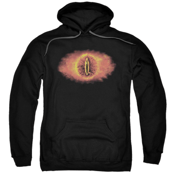 Black pullover hoodie with Lord of the Rings Eye Of Sauron graphic