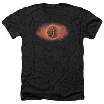 Charcoal men's heather t-shirt with Lord of the Rings Eye Of Sauron graphic
