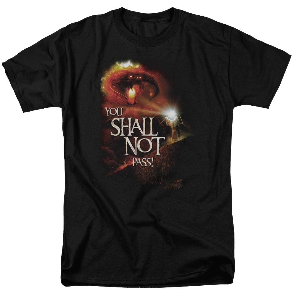 Lord of the Rings You Shall Not Pass Men's Regular Fit T-Shirt Men's Regular Fit T-Shirt Lord Of The Rings