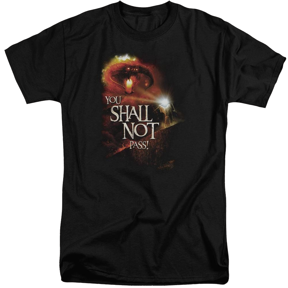 Lord of the Rings You Shall Not Pass Men's Tall Fit T-Shirt Men's Tall Fit T-Shirt Lord Of The Rings