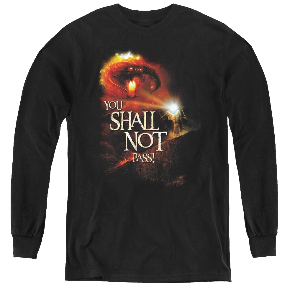 Lord Of The Rings Trilogy, The You Shall Not Pass - Youth Long Sleeve T-Shirt Youth Long Sleeve T-Shirt Lord Of The Rings