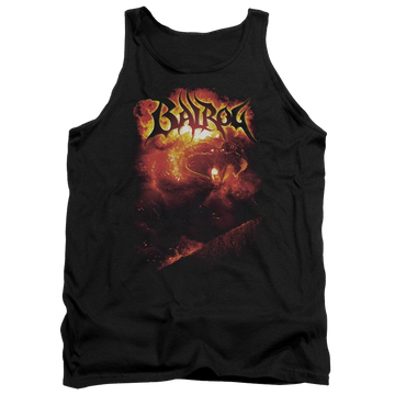 Black men's tank with Lord of the Rings Balrog graphic