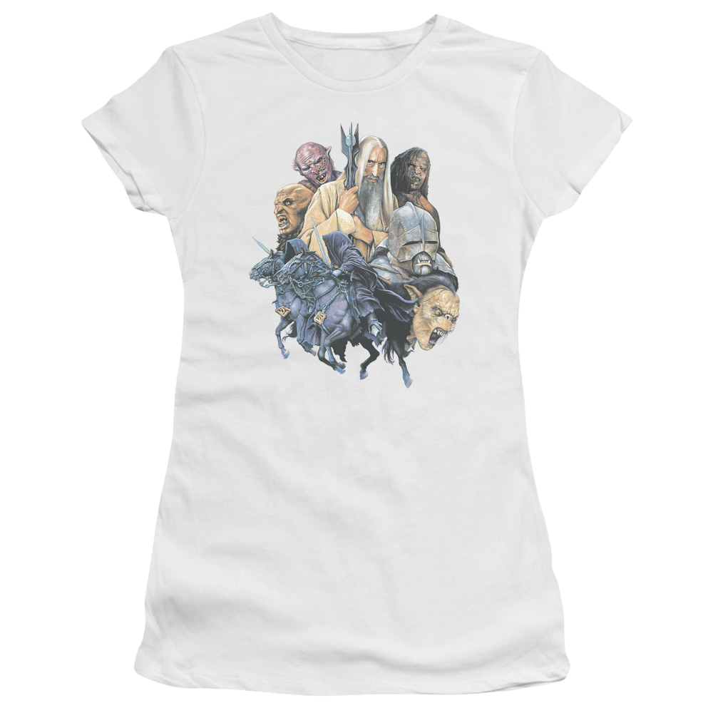Lord of the Rings Collage Of Evil Juniors T-Shirt Juniors T-Shirt Lord Of The Rings