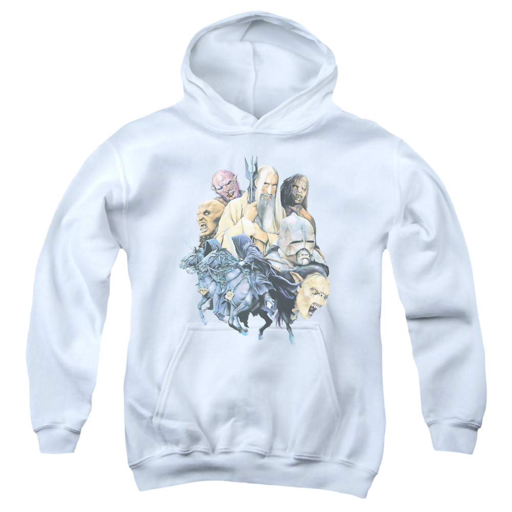 Lord of the Rings Trilogy, The Collage Of Evil - Youth Hoodie Youth Hoodie (Ages 8-12) Lord Of The Rings