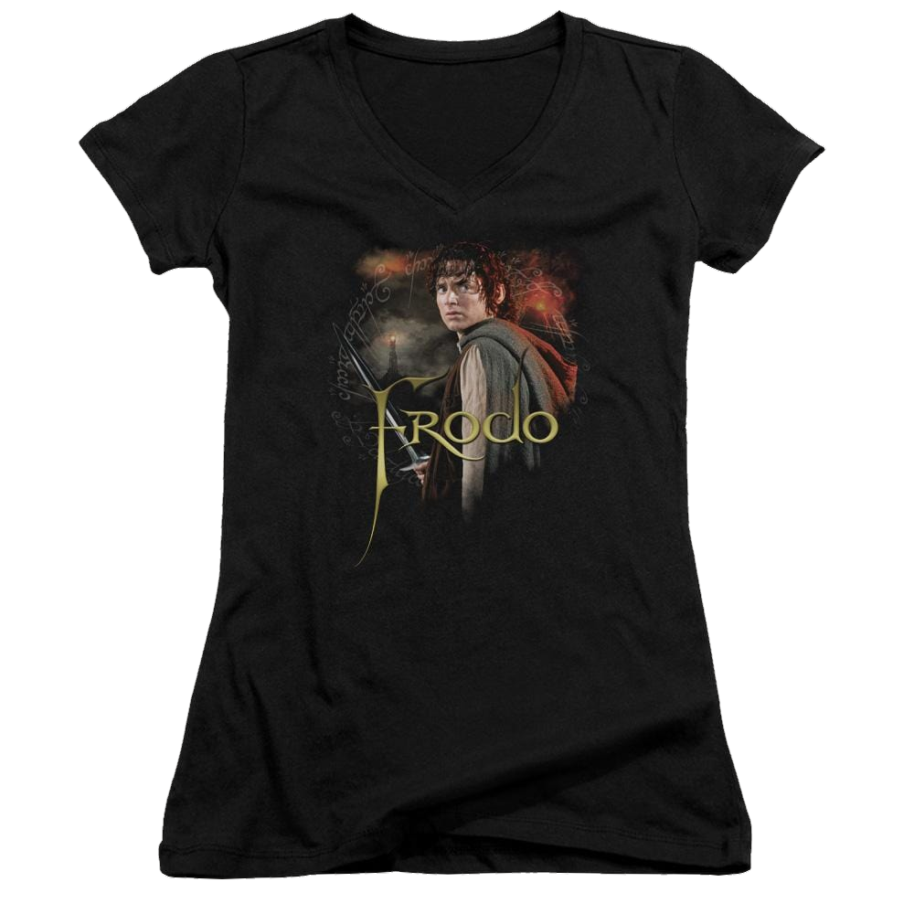 Lord of the Rings Frodo Juniors V-Neck T-Shirt Juniors V-Neck T-Shirt Lord Of The Rings