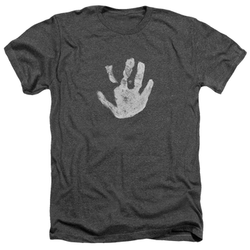 Charcoal men's heather t-shirt with Lord of the Rings White Hand graphic